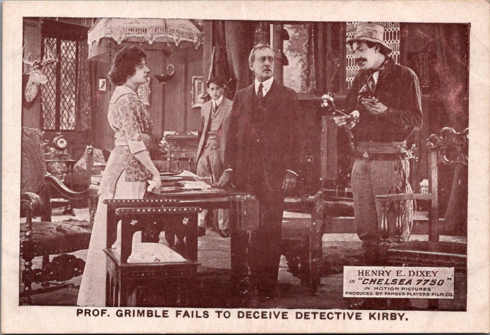 Chelsea 7750 Movie Postcard Henry E. Dixey Famous Players Film Co. 1913