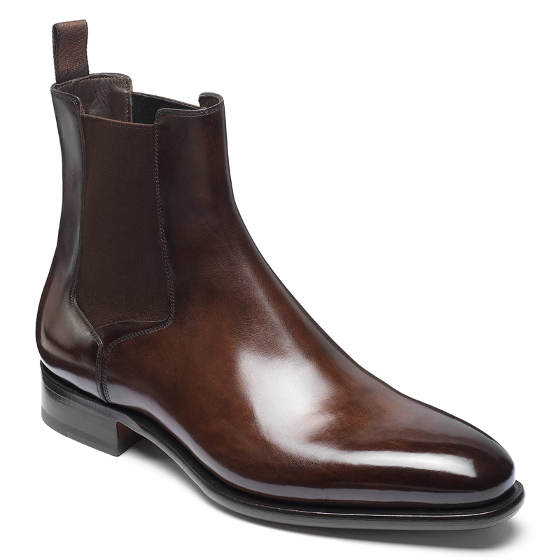 Men's Brown PU Chelsea Boots - Business Casual Ankle Boots Fashion