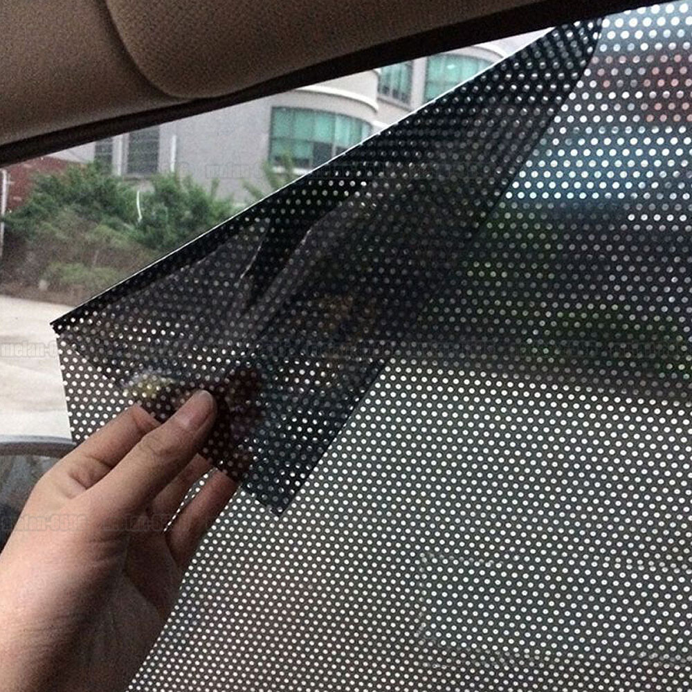Perforated One Way Vision Black Tint Film Vinyl Car Window Decal Sticker Sheet