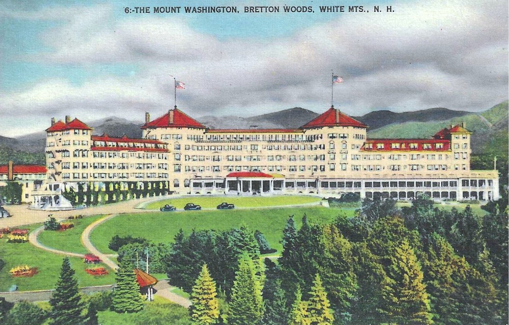 White Mountains New Hampshire The Mount Washington Bretton Woods Linen Postcard