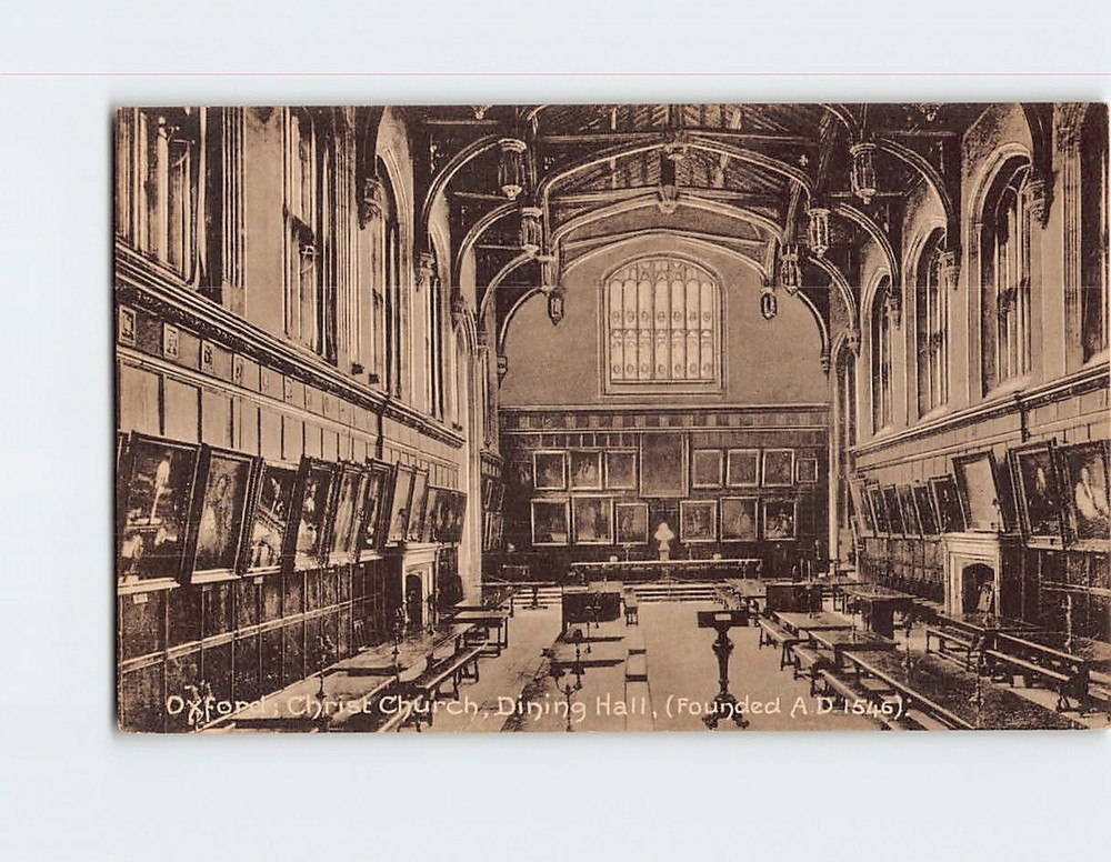Postcard Dining Hall Christ Church Oxford England