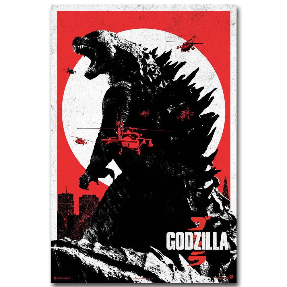 Godzilla 2 Minimalist Movie Poster Wall Art Print US