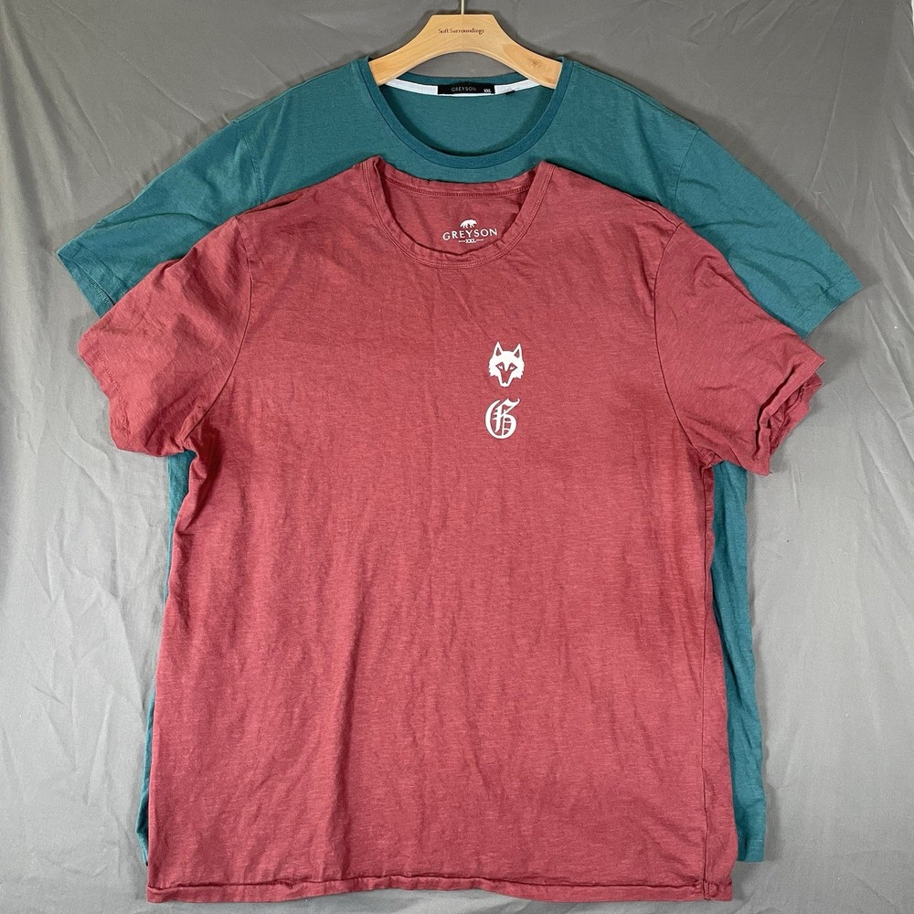 Greyson T-Shirt Bundle Of Two Men's Size XXL Short Sleeve Designer Wolves