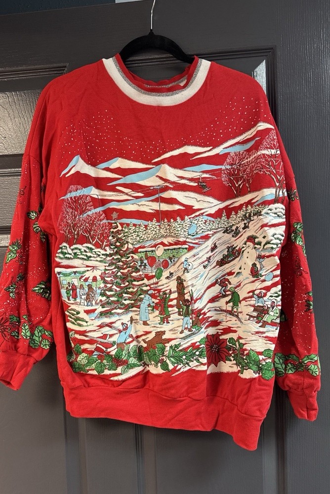Vintage The Nut Cracker Womens Christmas Crewneck Sweatshirt
