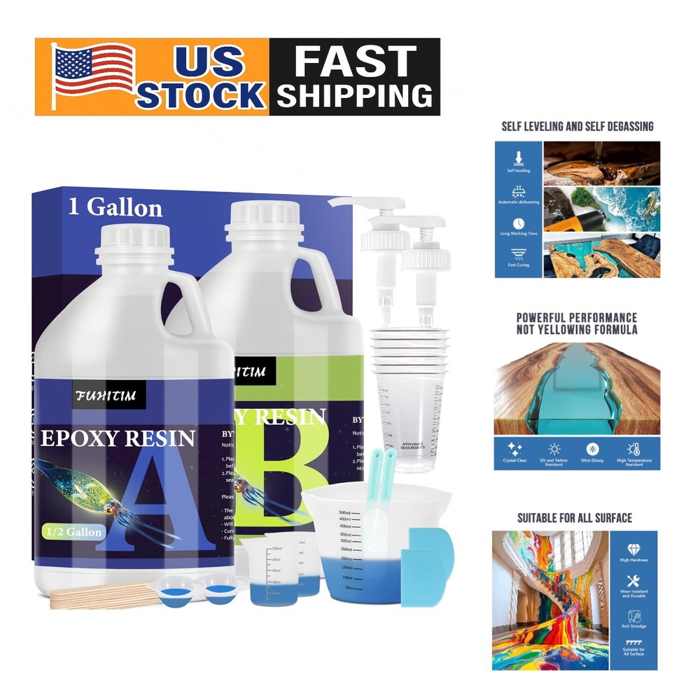Ultra Clear Epoxy Resin 1 Gallon Kit with DIY Tools