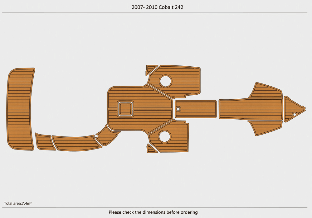 2007 Cobalt 242 Swim Platform Cockpit Boat EVA Pads Foam Faux Flooring Mat