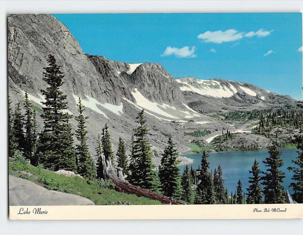 Postcard Lake Marie & Snowy Range Medicine Bow National Forest Wyoming USA