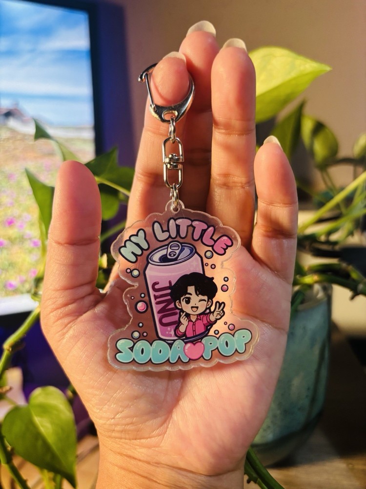 KPop Demon Hunter Saja Boys Jinu My Little Soda Pop Custom Acrylic Keychain