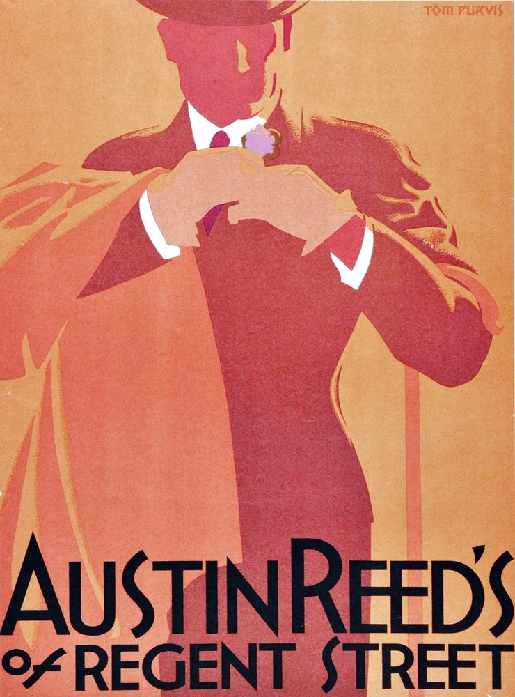 Poster print.Interior design Art.Retro fashion.Men Austin Reed.6331