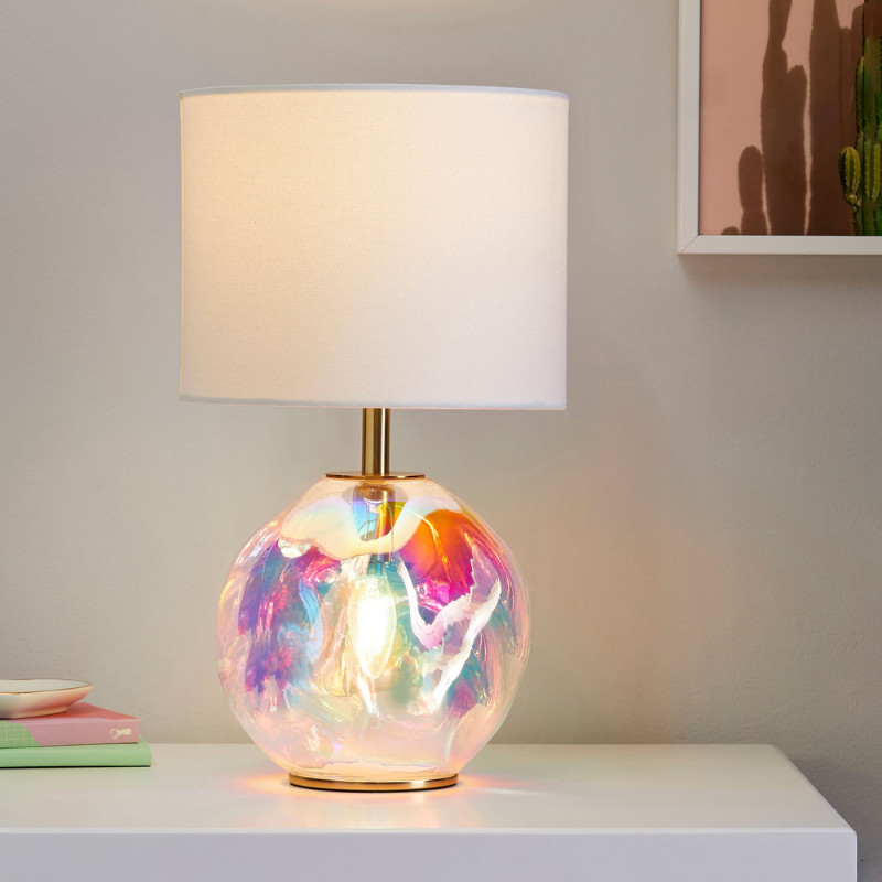 Best Seller Potterybarn Iridescent Globe Table Lamp (18