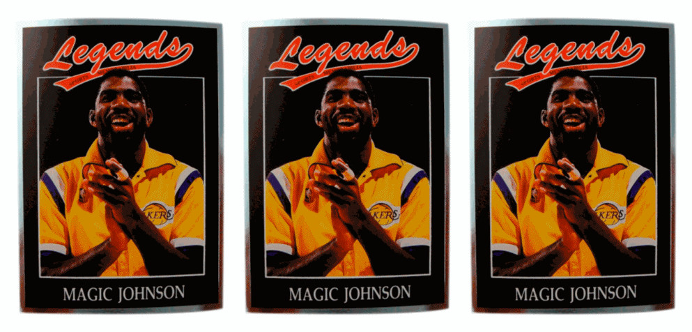 (3) 1991 Legends #5 Magic Johnson Basketball Card Lot Los Angeles Lakers