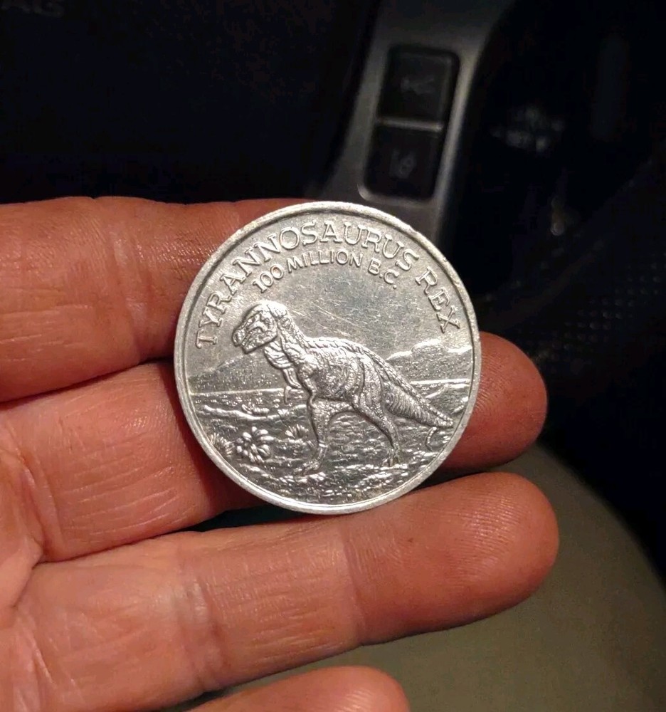 Collectible 1988 Tyrannosaurus Rex 100 Million B.C. Age Of The Dinosaur Coin