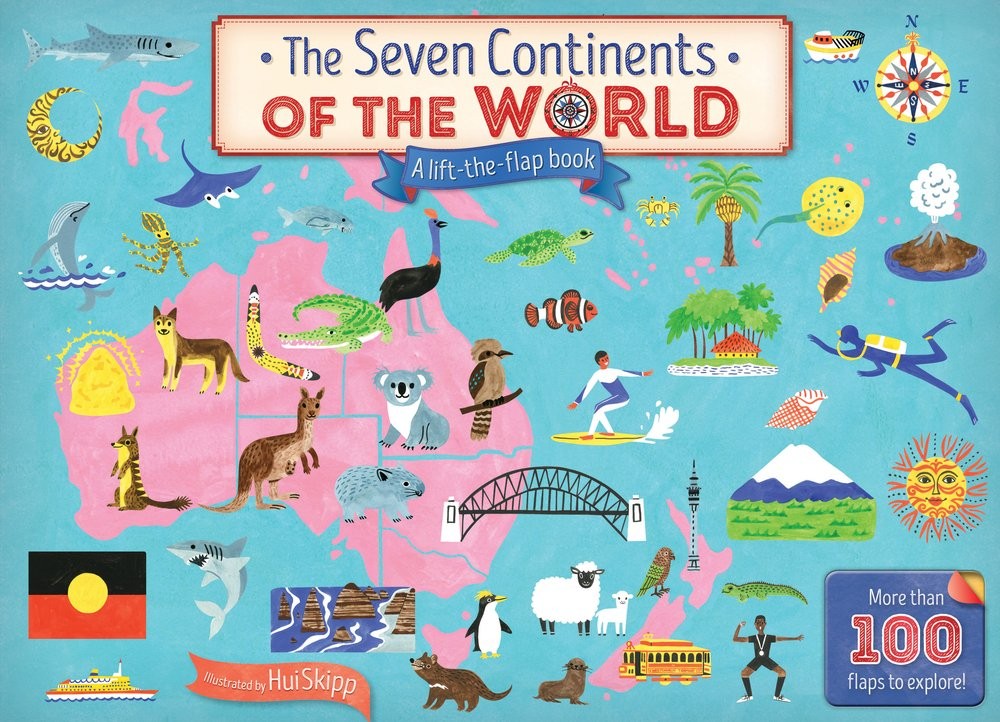 The Seven Continents of the World, a Lift the Flap Book - Hui Skipp - Accept...