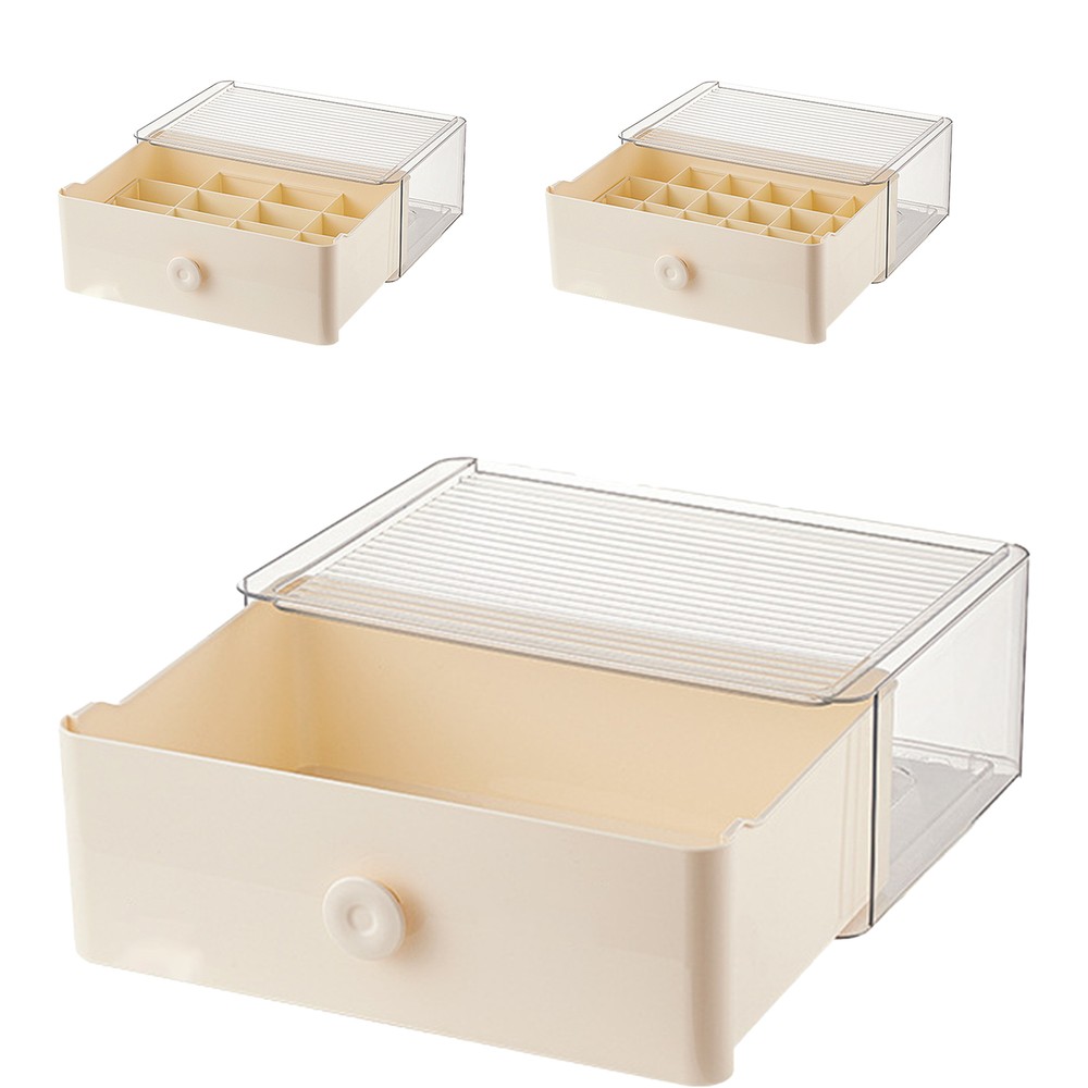 Underwear Organizer Drawer for Closet Under Shelf Basket with Detachable Divider