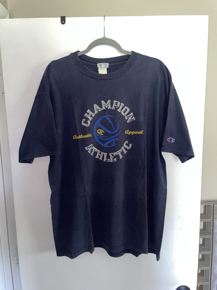 Vintage Champion Athletic Graphic Logo Men's T-Shirt  XL Short Sleeve Crew Neck