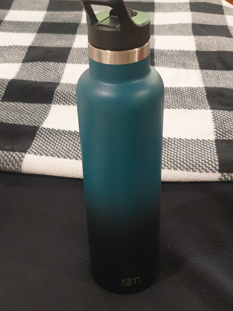 Simple Modern 24Oz Summit Water Bottle With Straw Lid Ombre Teal To Black