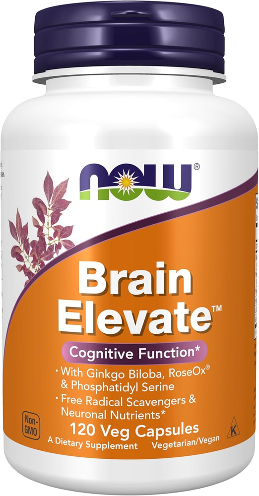 Supplements, Brain Elevate™, Featuring Ginkgo Biloba, Roseox® and Phosphatidyl S