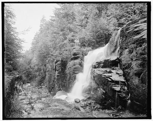 Photo:Cascade above the flume, Franconia Notch, White Mts., N.H.