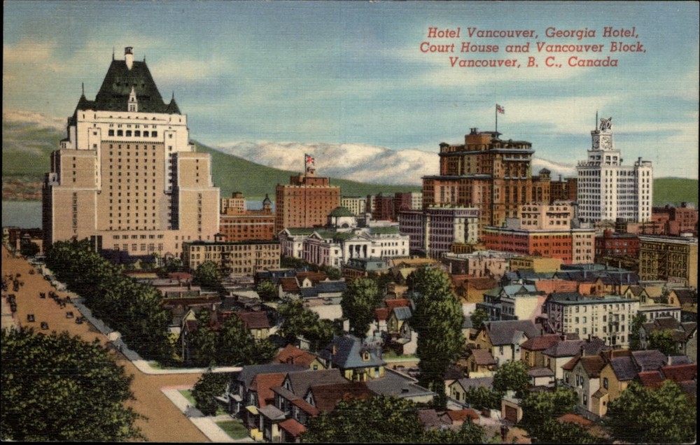 Hotel Vancouver Vancouver British Columbia Canada vintage postcard s297