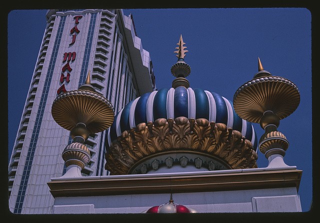 Photo:Atlantic City New Jersey Trump Taj Mahal Casino 1980s Dome Sign