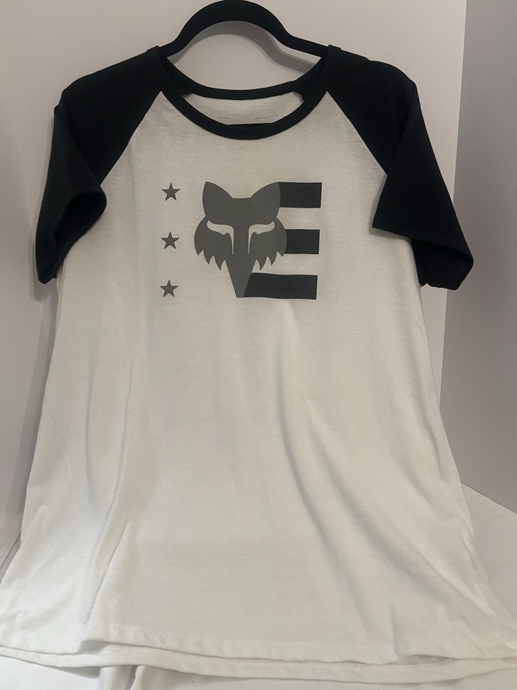 Women’s Fox Racing  T Shirt  Black And White Size L