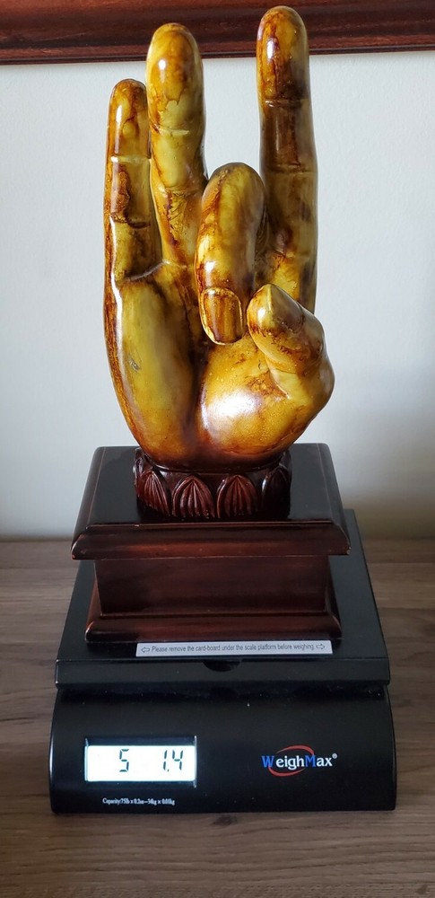 Hand Decor Meaning Positive / Light  RARE ! Modern Art Deco Statue Figure