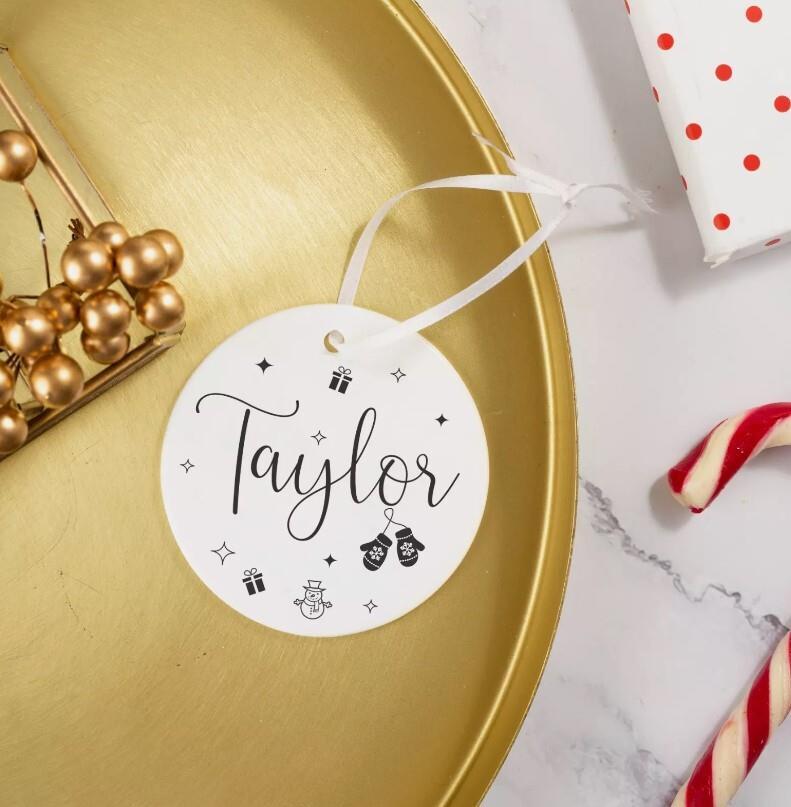 Personalized name ornament  Personalized name snowflake Holiday gift  Christmas