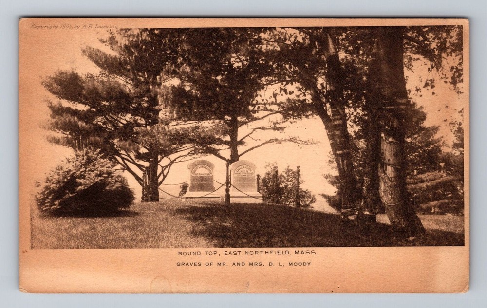 Massachusetts MA East Northfield Graves Round Top Vintage Postcard