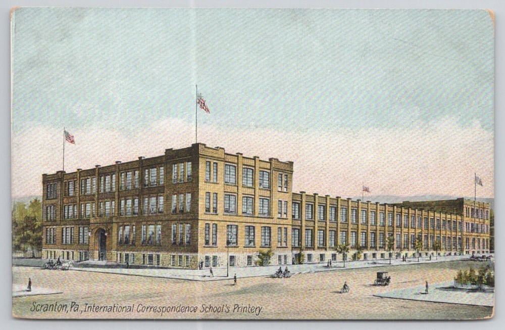 Scranton PA Intl Correspondence School Printery Postcard Hugh C. Leighton