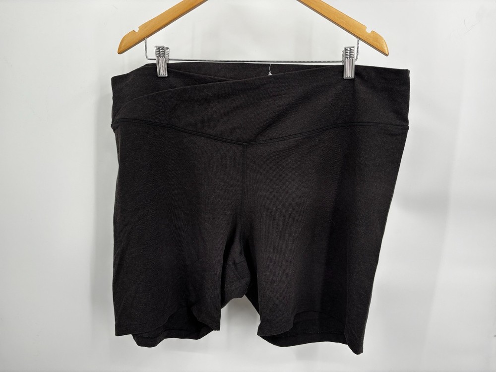 Old Navy Womens Active Powerchill Extra High-Rise Bike Short Go-Dry Black Sz 3X