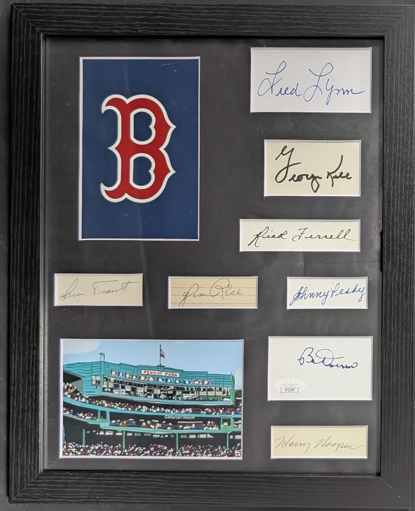 Multi Signed (8) Boston Red Sox 11x14 Display Rice Kell Ferrell HOF AUTO JSA COAPROBSTEIN is actively accepting consignments !!