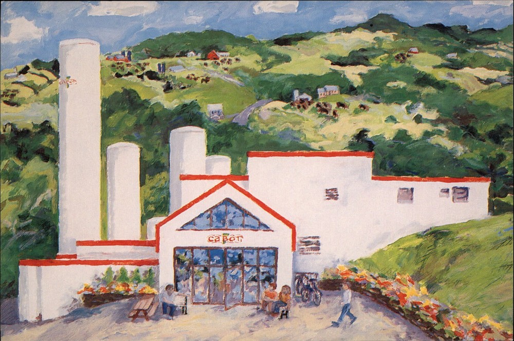 Cabot Creamery Visitors Center Vermont artist CE MacDonald ~ vintage postcard