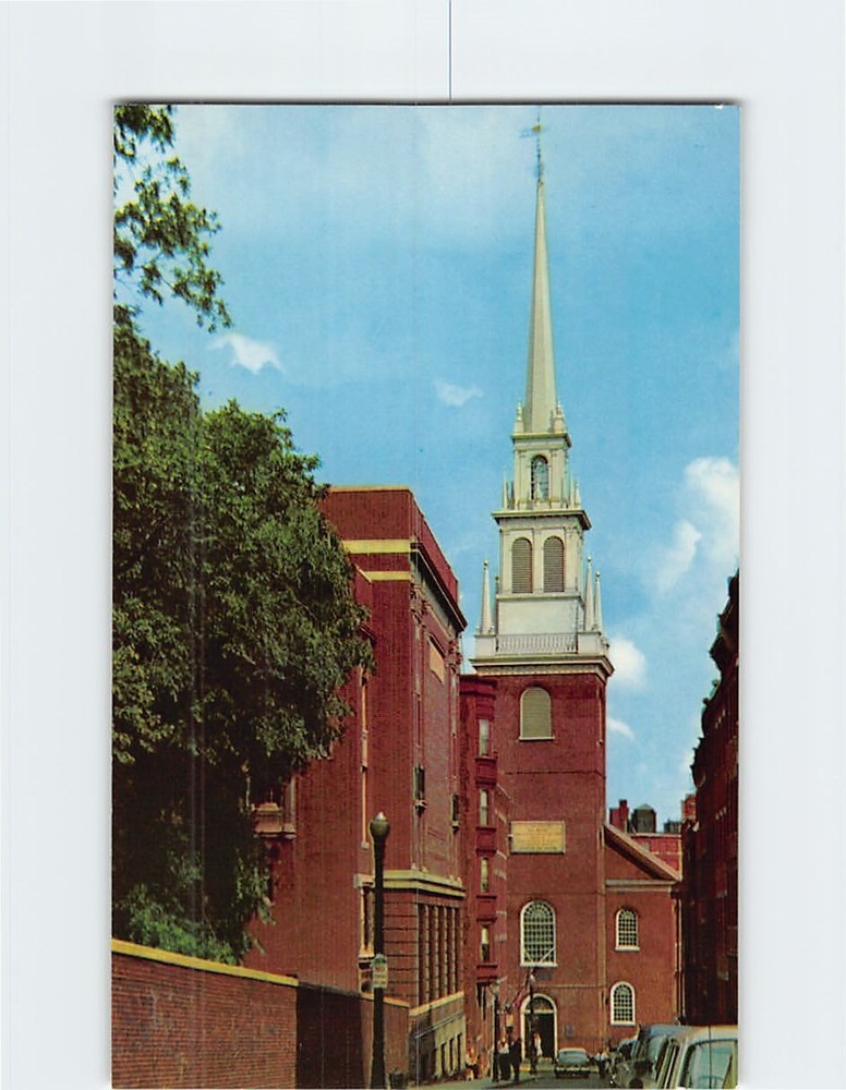 Postcard Old North Church Salem Street Boston Massachusetts USA