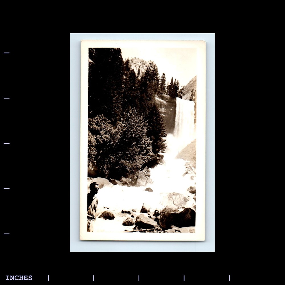 Old Vintage Photo YOSEMITE WATERFALL LANDSCAPE