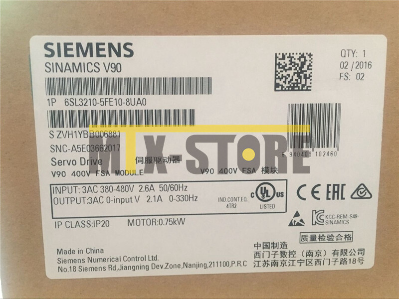 1PC Unopened New In Box Siemens 6SL3210-5FE10-8UA0 0.75KW 6SL3 210-5FE10-8UA0
