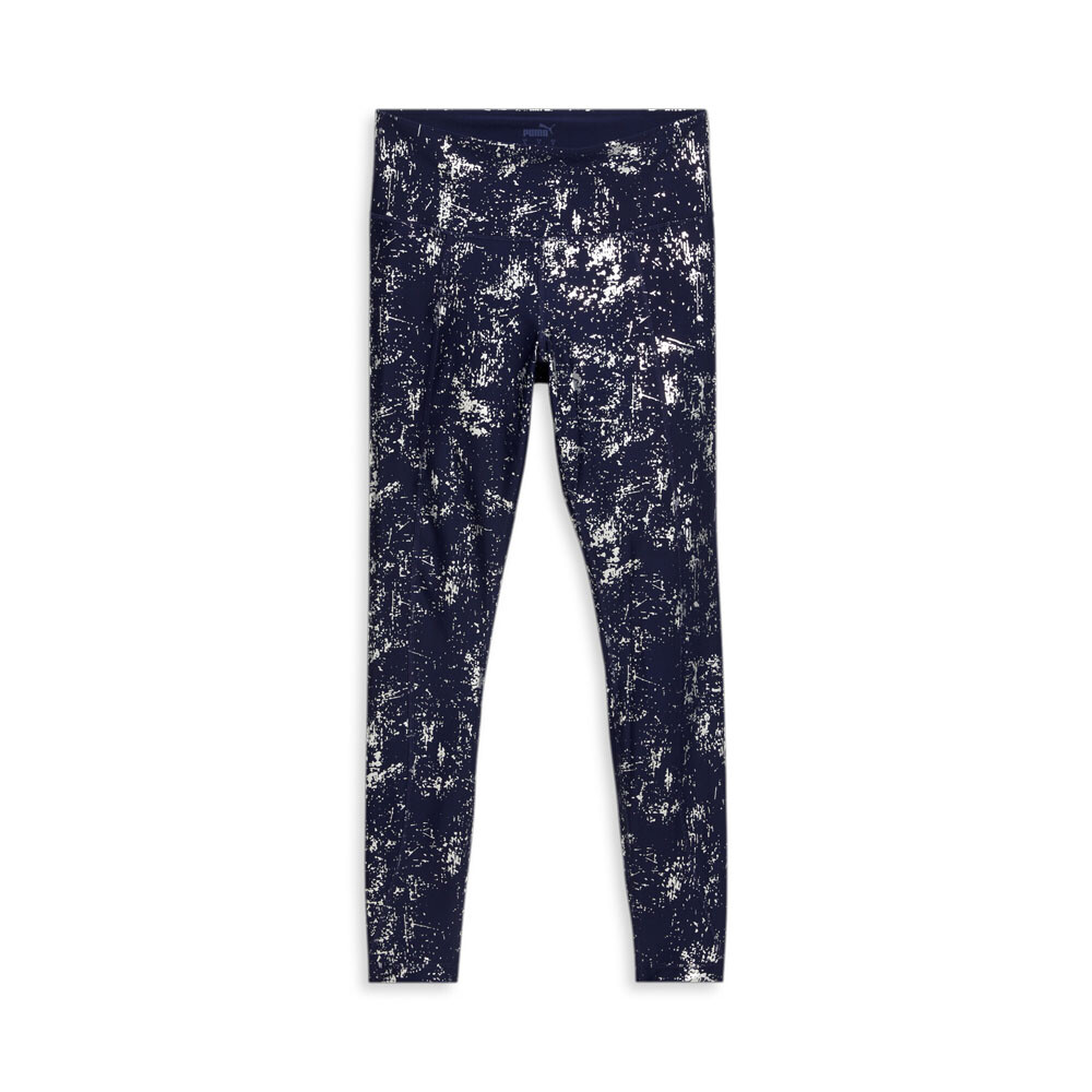 Женские спортивные леггинсы Puma металлик блеск синие спортивные повседневные 52503707