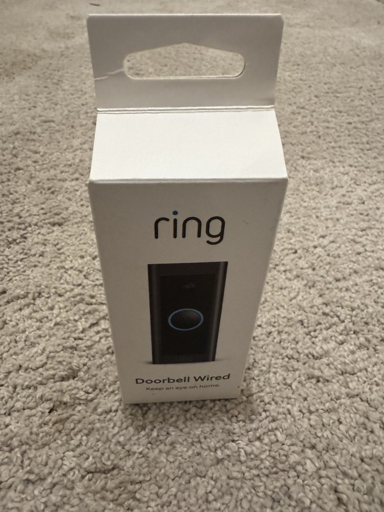 Ring Wired Video Doorbell in Black – HD Security Camera
