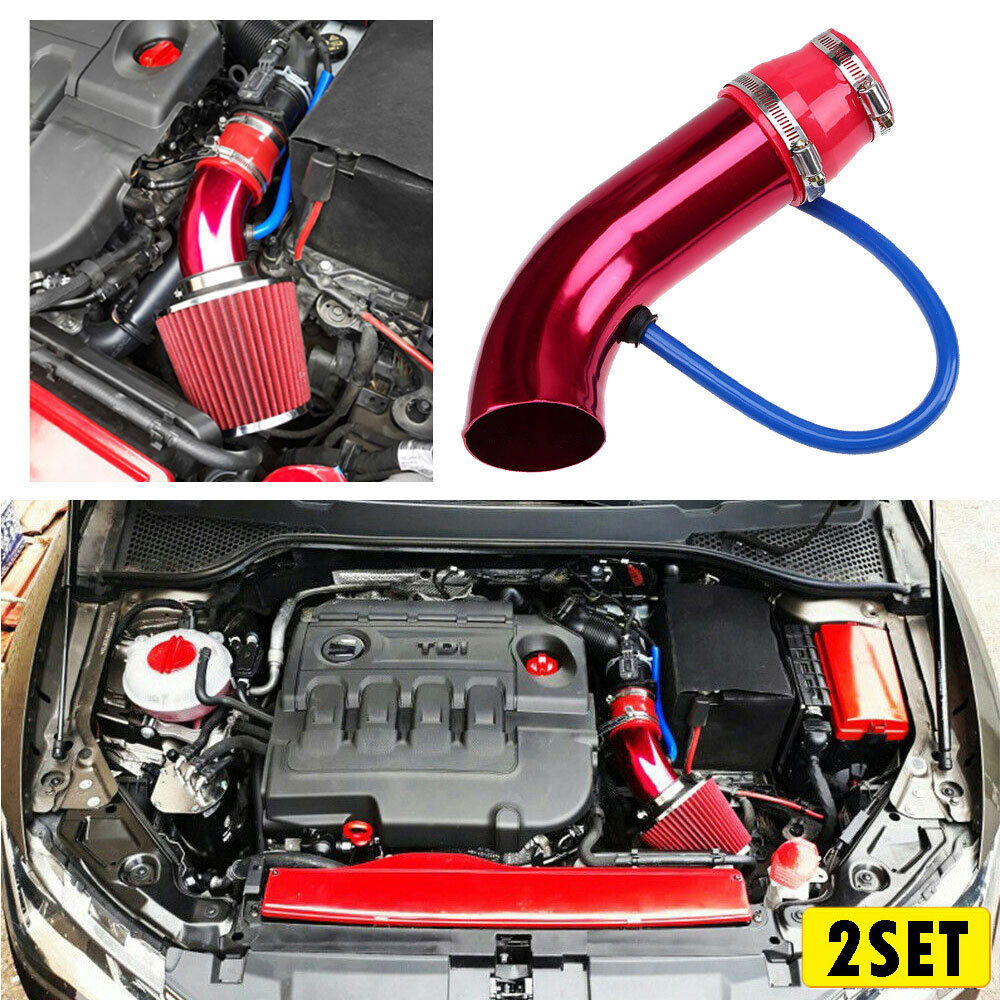 2X Feed Enclosed Induction Intake Pipe Hose Kit 3