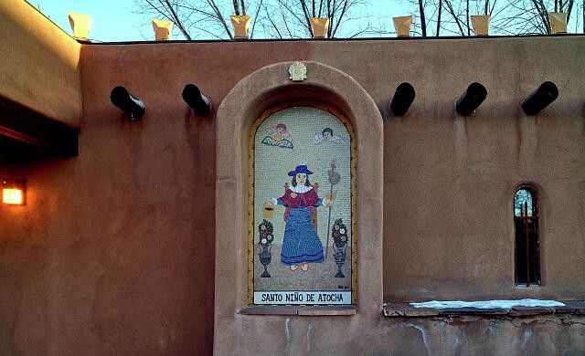 Photo:Chimayo New Mexico Santo Nino de Atocha Mosaic 2020s Church Exterior