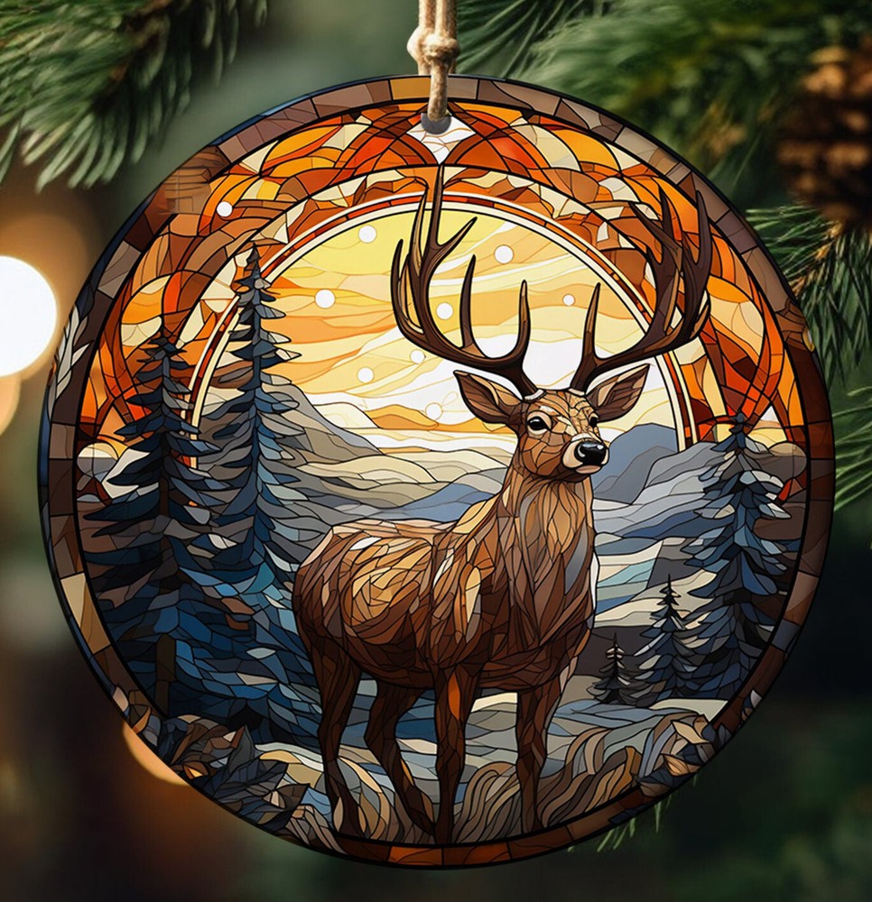 Ceramic Christmas Deer Ornament Deer Decoration Heirloom Keepsake Reindeer Gift