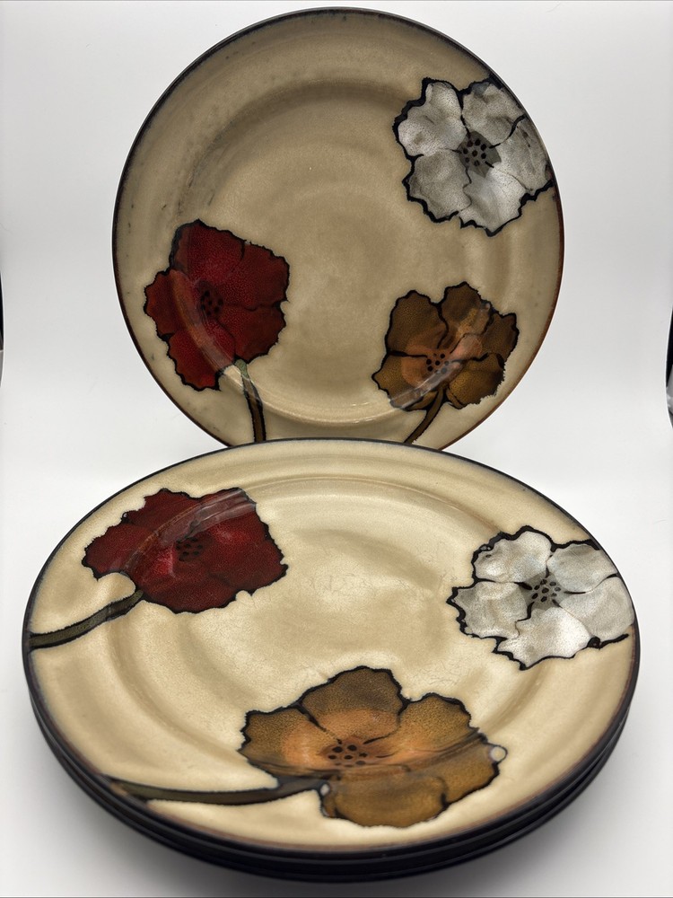 Set Of 3 Pfaltzgraff Sarina Poppies 11-1/8