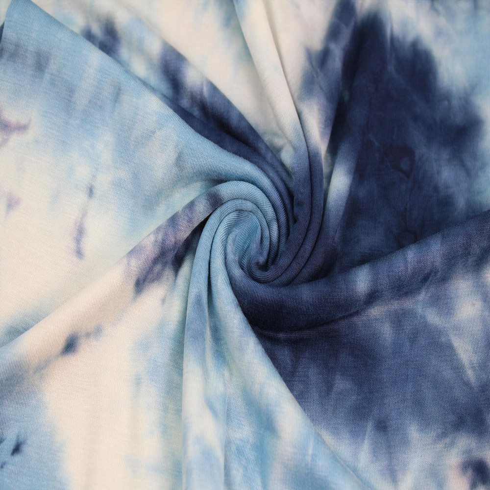 Rayon Jersey Knit 4-Way Stretch Hand Tie Dye Ombre Maternity Dress