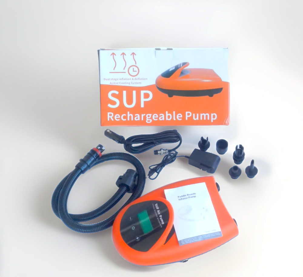 Rechargeable SUP Air Pump Orange Max 20psi Brand New