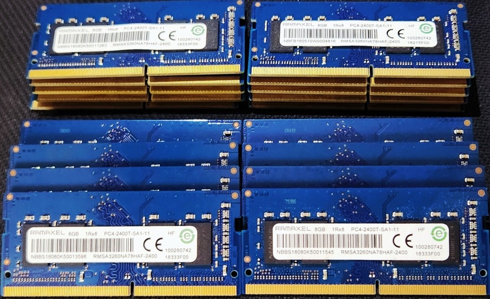 Ramaxel 8GB 1Rx8 PC4‑2400T‑SA1‑11 DDR4 SODIMM Laptop Memory Module