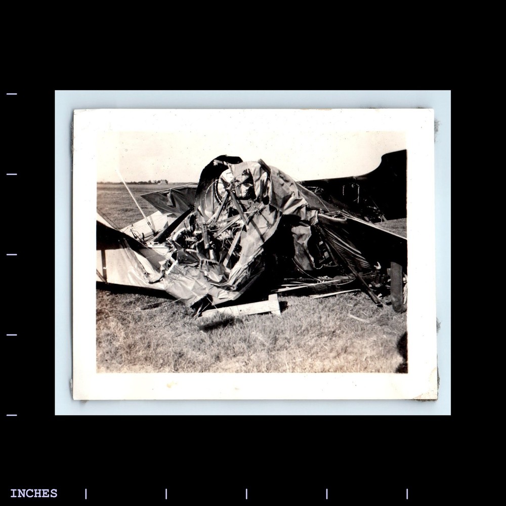 Old Vintage Photo PLANE AIRPLANE WRECKAGE ABSTRACT UNUSUAL