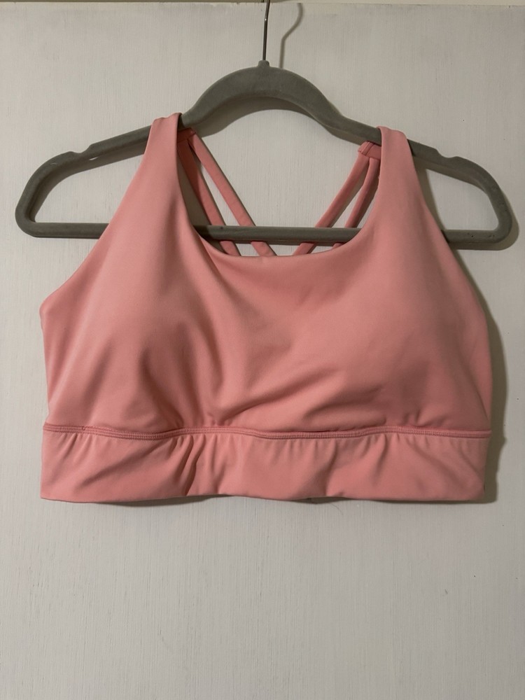 Avia Women's Coral Pink XXL Cross back Sports Bra