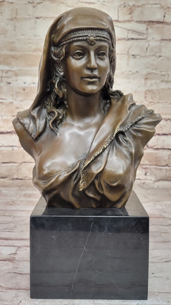 Museums Quality Art Deco Statue Handcrafted Woman Bronze Collectible