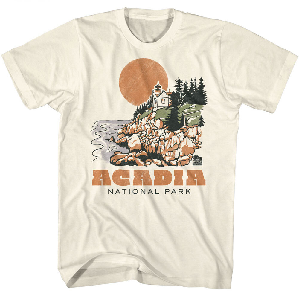 United States Acadia National Park Maine Mount Desert Island Mtns Men's T Shirt-image