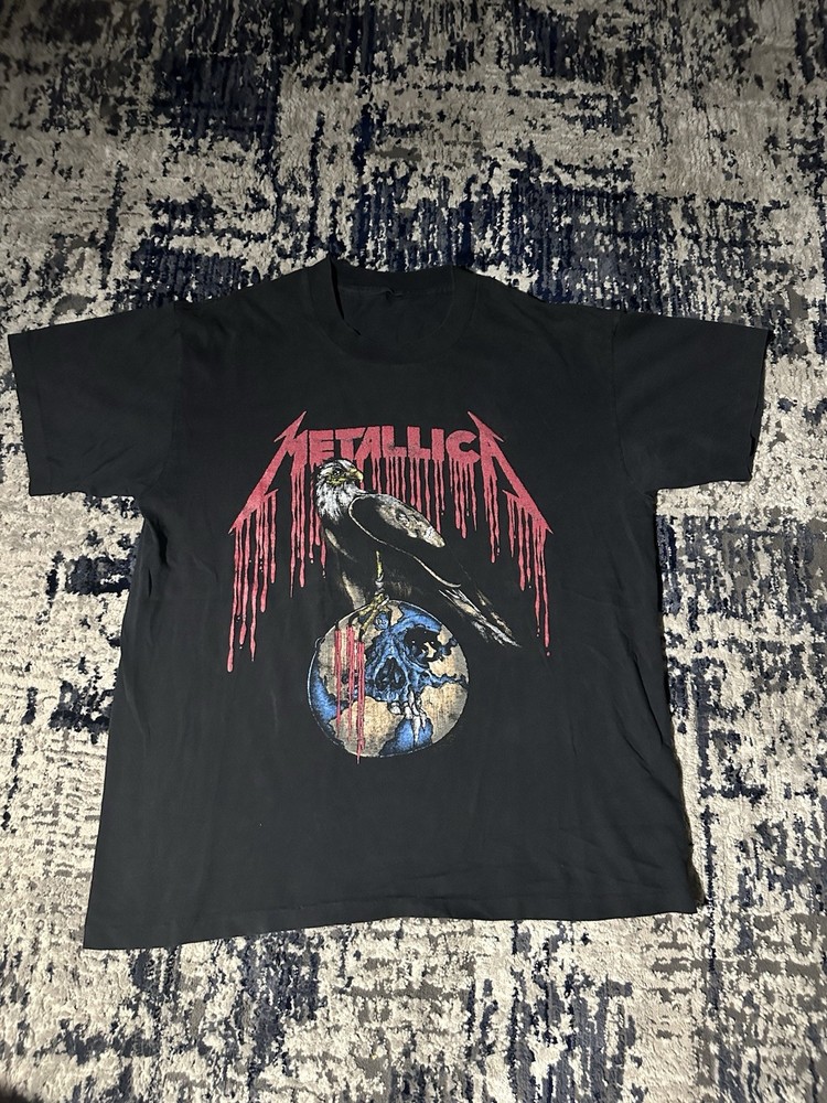 Vtg Metallica Shirt US Summer 1994 Tour No Where Else To Roam Pushead Eagle 90s