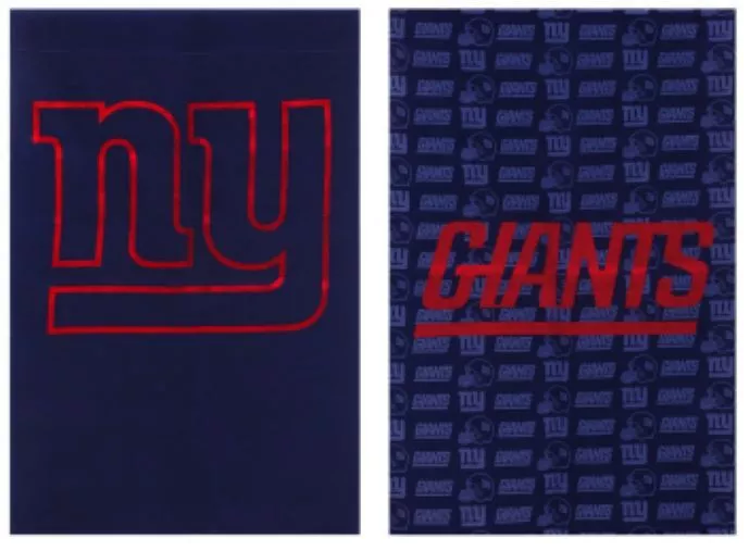 New York Giants 29x43 NFL Heavy Duty Suede Glitter Team Banner
